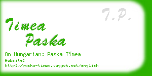 timea paska business card